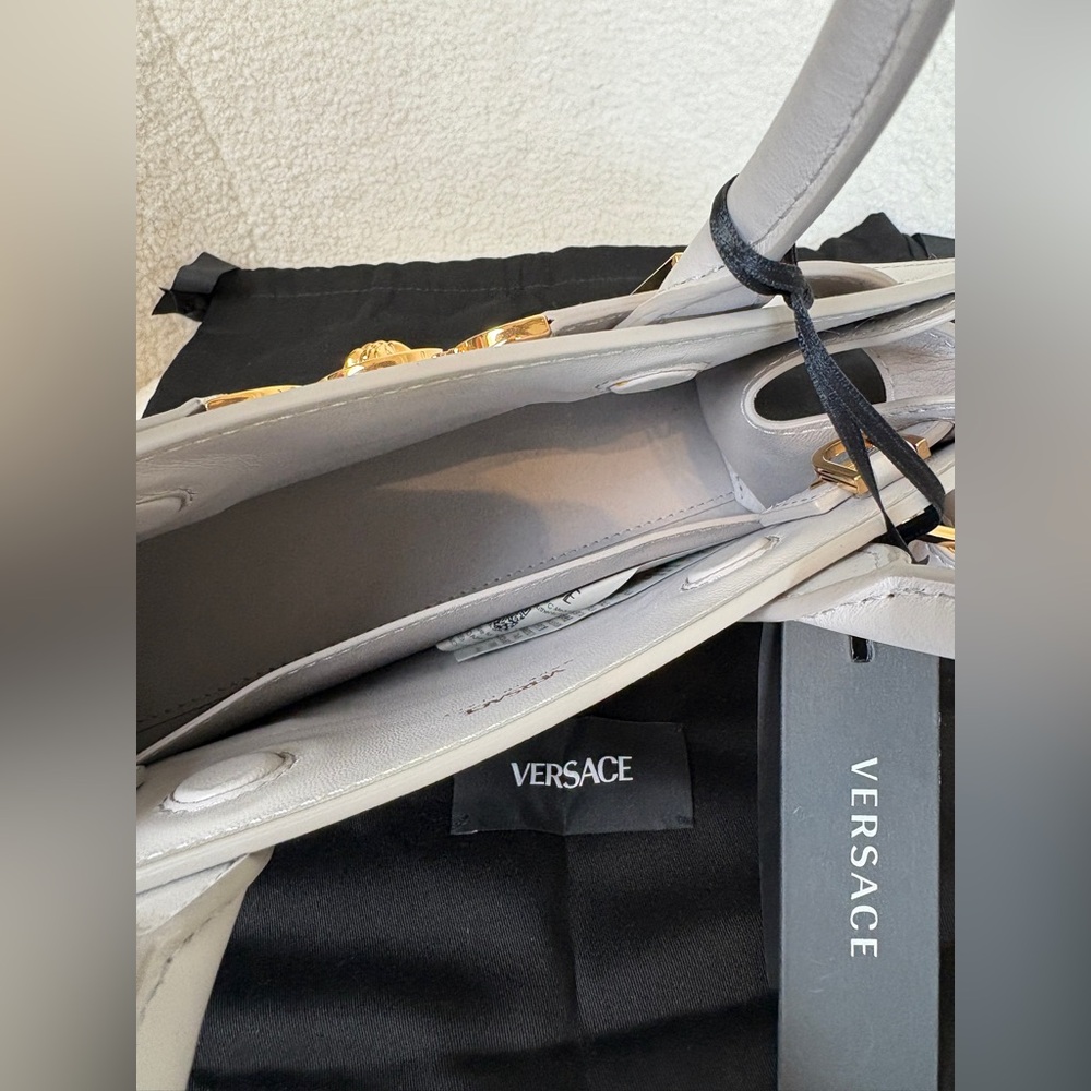 Versace Gray Medusa 95 Tote Bag Small NWT - Picture 9 of 12